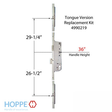 Tongue Version Replacement Kit for Discontinued Roto (Roller or Tongue), and HOPPE (Tongue)